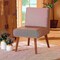 Baxton Studio Odessa Mid-Century Modern Grey Fabric and Walnut Brown Finished Wood Dining Chair 175-10980-Zoro - alternate 4